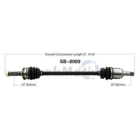 Surtrack Axle Cv Axle Shaft, Sb-8069 SB-8069